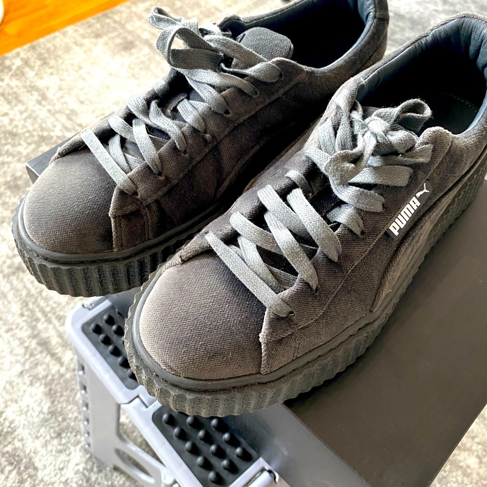 Dark Gray Suede Puma x Fenty Creepers